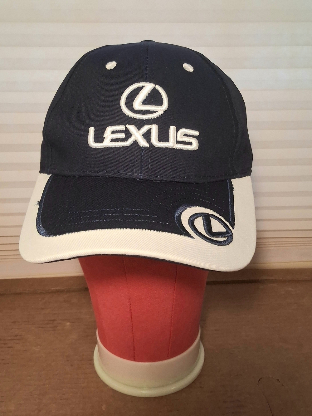 Lexus Navy and White Logo Baseball Cap- Adjustable- Embroidered- Adults